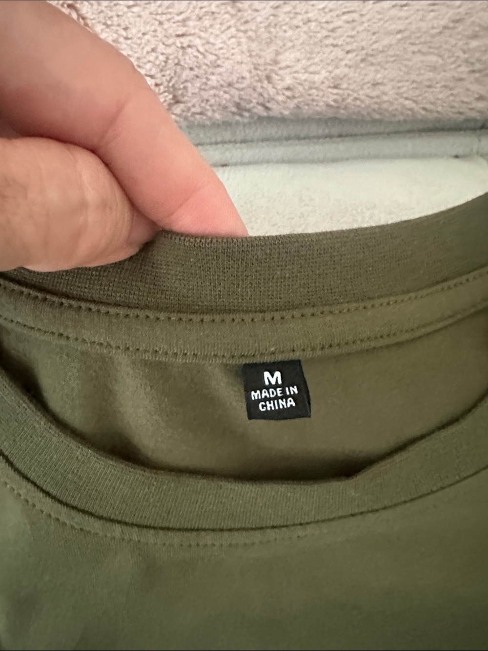 Palm Angels Olive Green Short Sleeve Logo Tee - Picture 3 of 4